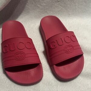 Gucci Pink Slide Sandals